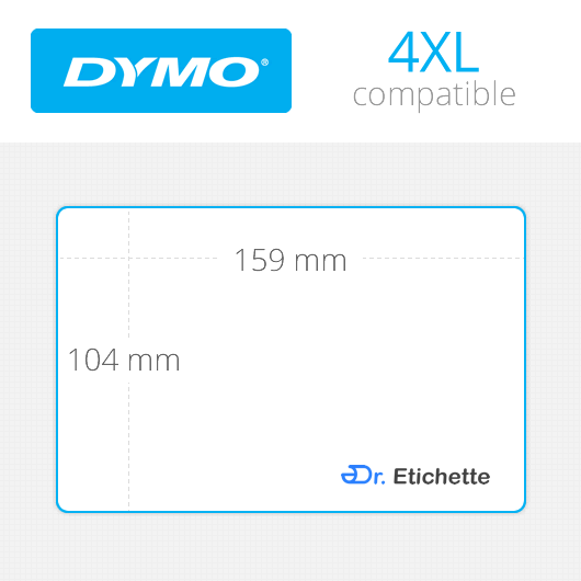 Leyf Etichette Per Etichettatrici Dymo 4XL - S0904980-104mm X - Foto 5